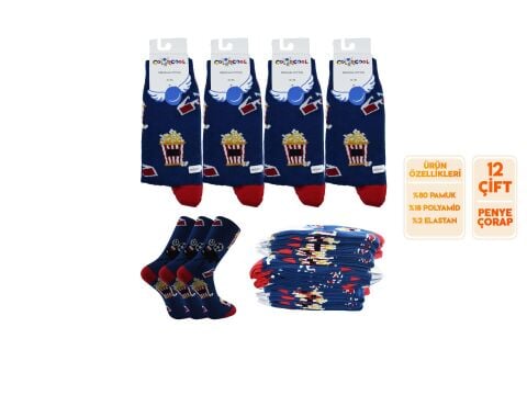 Bolero 2-2 Likralı Erkek Penye Çorap 12'li