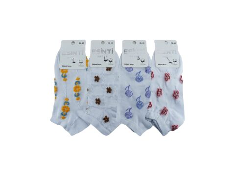 Esinti 30-15 Naturel Pamuk Dikişsiz Bayan Patik 12'li