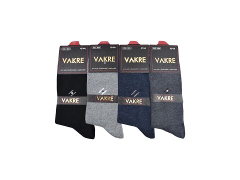 Vakre 9014-24 Erkek Penye Likralı Çorap 12'li