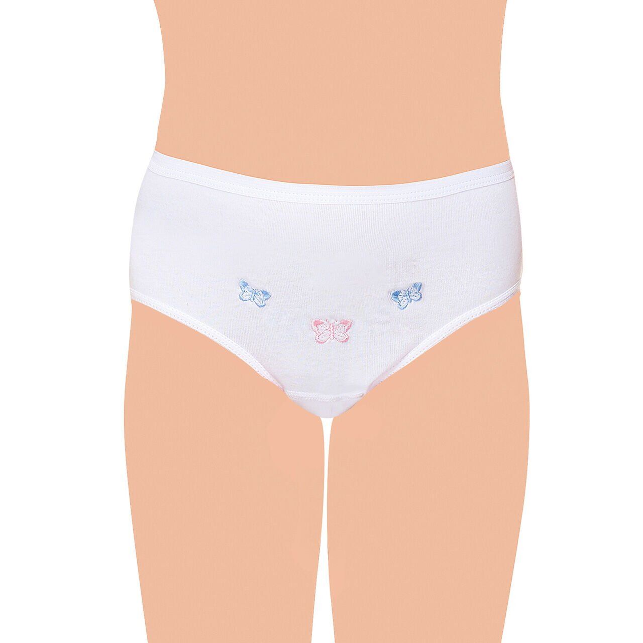 Tutku 0821 Kız Çocuk İşlemeli Slip Külot 12'li