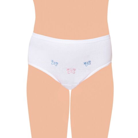 Tutku 0821 Kız Çocuk İşlemeli Slip Külot 12'li