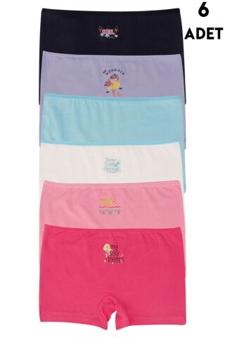 Koza Biat 89500-32 Kız Çocuk Boxer 6'lı