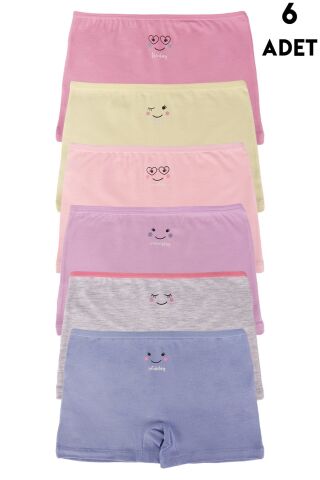 Koza Biat 89500-34 Kız Çocuk Boxer 6'lı