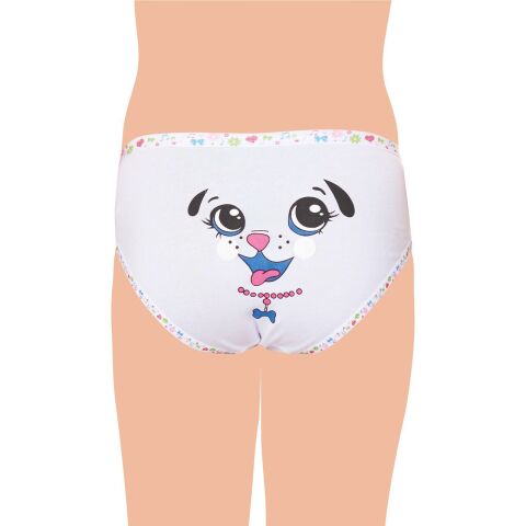 Tutku 0833 Elastan Arkası Baskılı Kız Çocuk Slip Külot 12'li