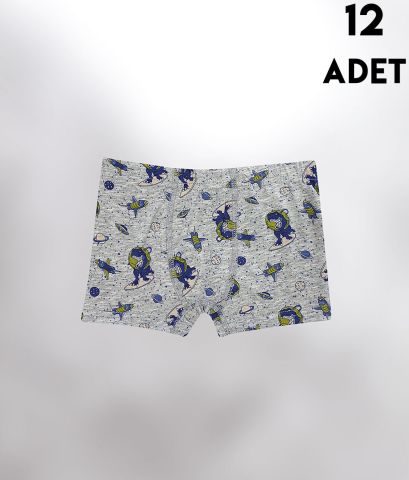 Kota 1013 Baskılı Erkek Çocuk Boxer 12'li