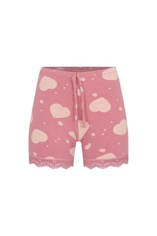 Dondeza 5076 Çizgili Penye Battal Bayan Şort 6'lı