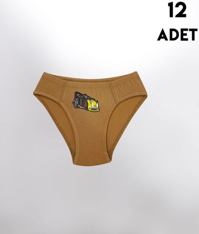 Kota 1019 Baskılı Erkek Çocuk Külot 12'li