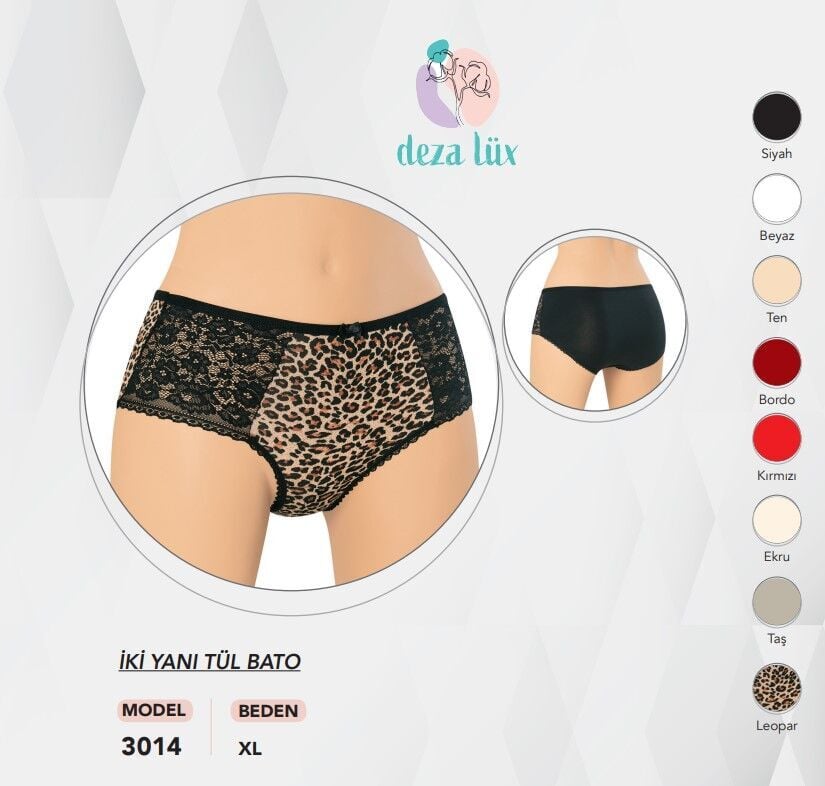 Dondeza 3014 İki Yanı Tüllü Bayan Bato 12'li