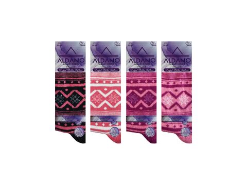 Aldano 04-4 Lambswool Yün Kışlık Bayan Soket 12'li
