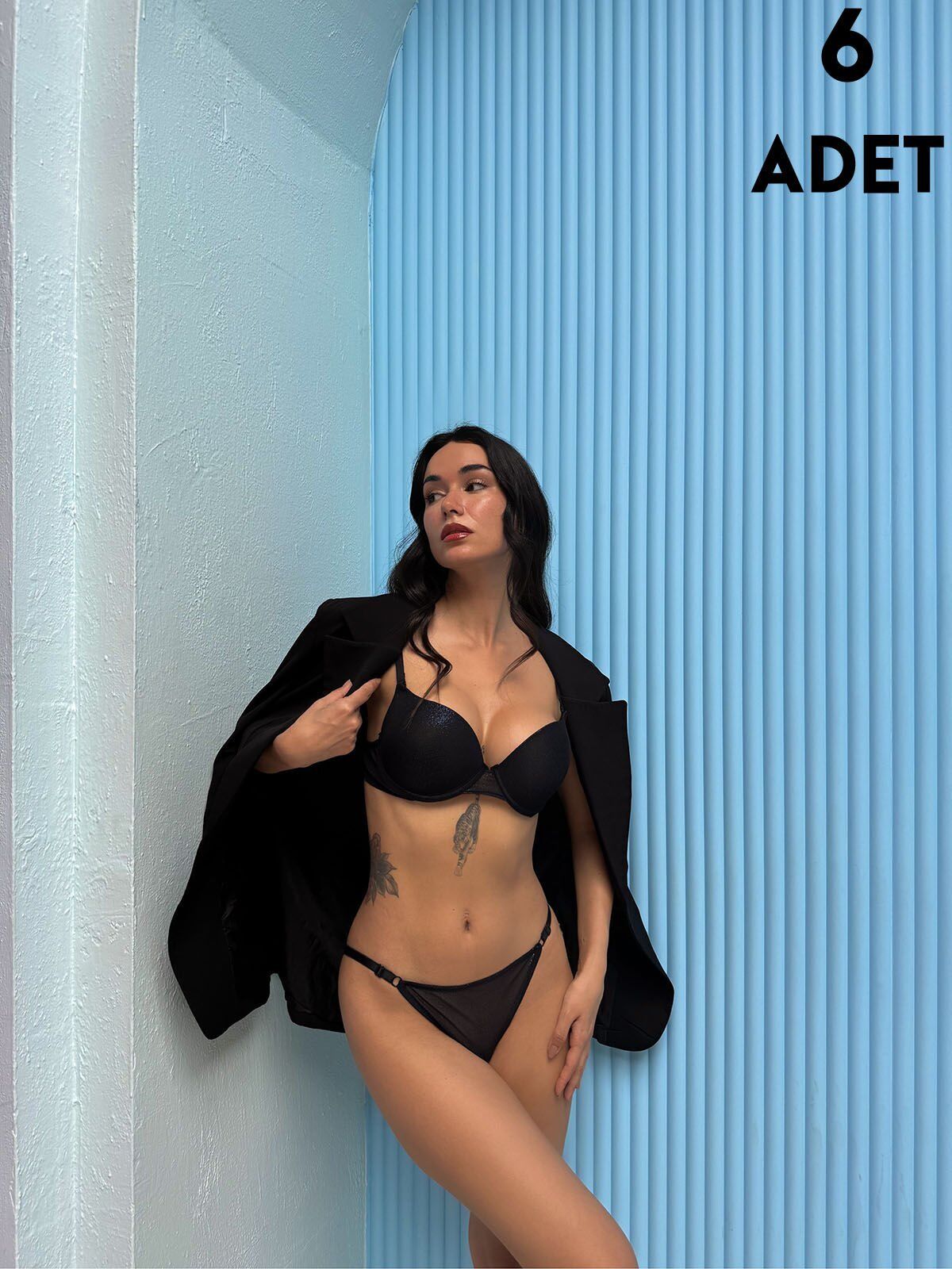 Cansoy 688 B Cup (75-80-85-90) Simli Hologram Balenli Destekli Sütyen Takım 6'lı