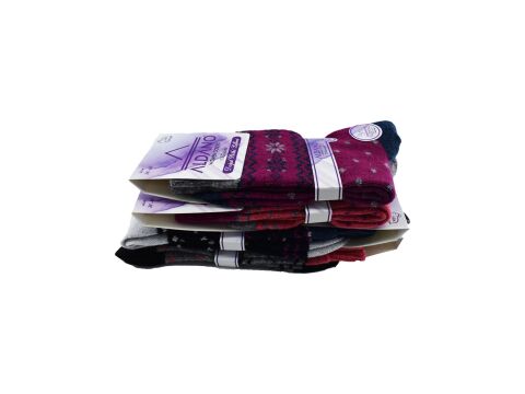 Aldano 04-2 Lambswool Yün Kışlık Bayan Soket 12'li