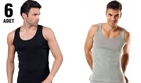 Tutku 0101 Erkek Renkli Penye Atlet 6'lı