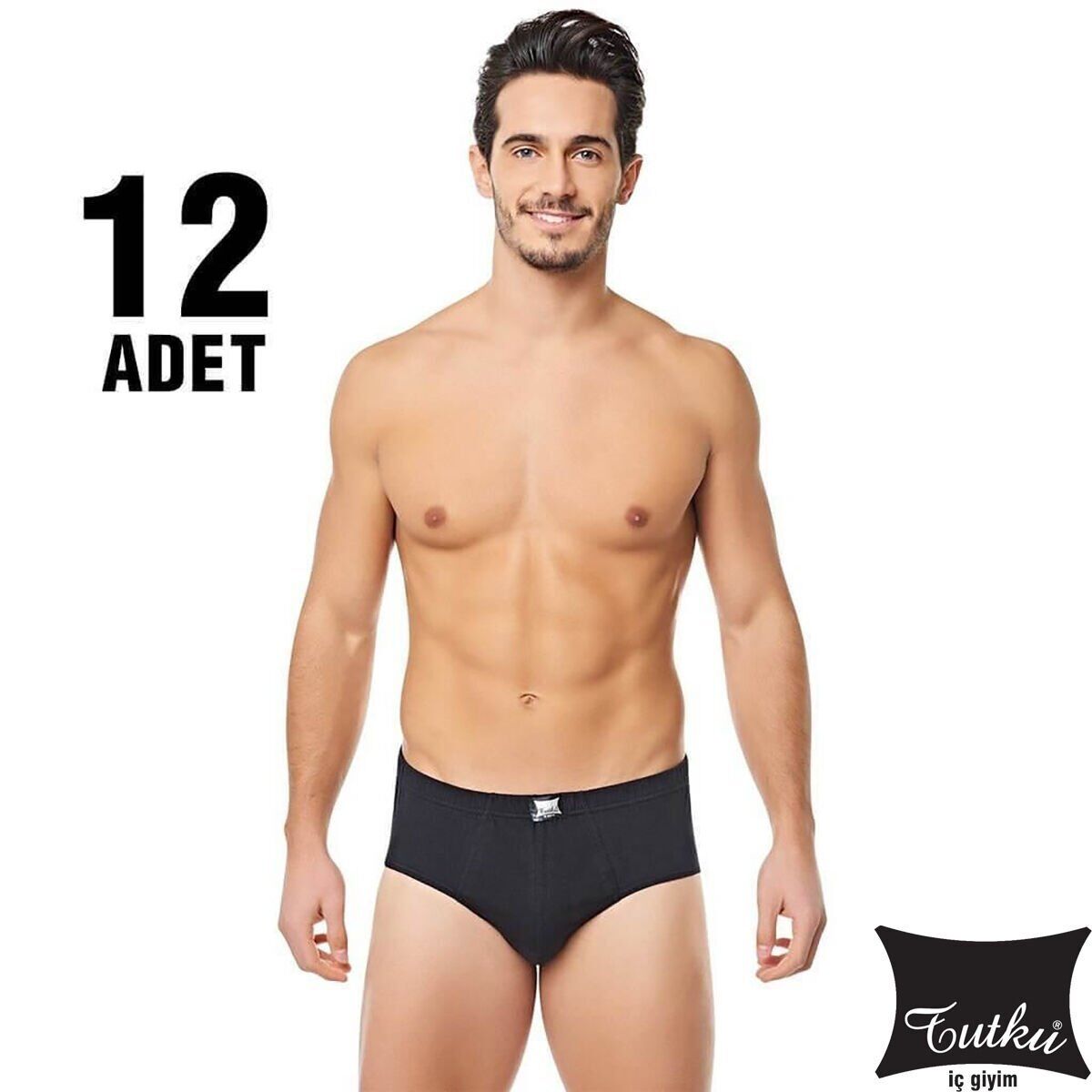 Tutku 0109 Erkek Renkli Kom Slip Külot 12'li