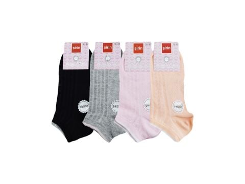 Şirin 4030-51 (36-40) Dikişsiz Bayan Penye Patik Çorap 12'li