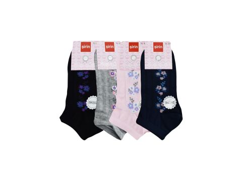 Şirin 4030-52 (36-40) Dikişsiz Bayan Penye Patik Çorap 12'li