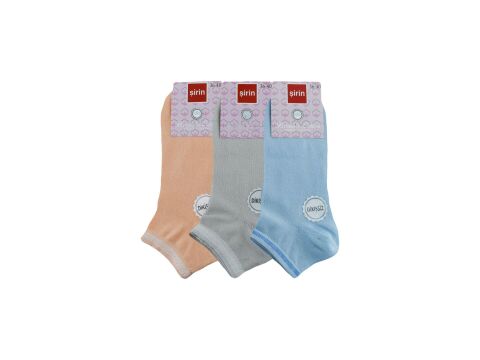 Şirin 4030-61 (36-40) Dikişsiz Bayan Penye Patik Çorap 12'li