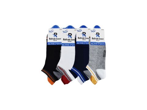 Rıdvan Özmen 5-10 Parfümlü Yıkamalı Erkek Patik Çorap 12'li