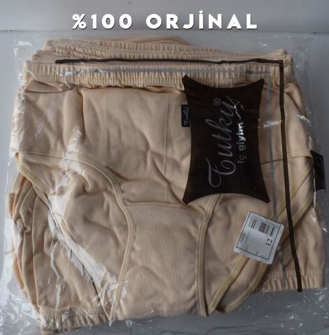 Tutku 0922 Beyaz Bayan Ribana Bato Külot 12'li