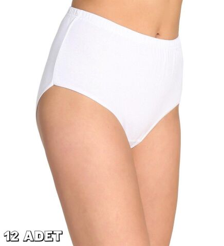 Tutku 0922 Beyaz Bayan Ribana Bato Külot 12'li