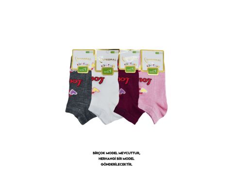 İntegral Kız Çocuk Patik Çorap 12'li