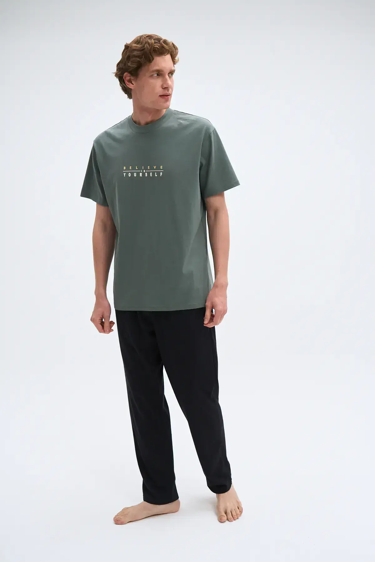 Pijadore 2065 (M-L-XL-XXL) Kısa Kollu Erkek Pijama Takım 4'lü