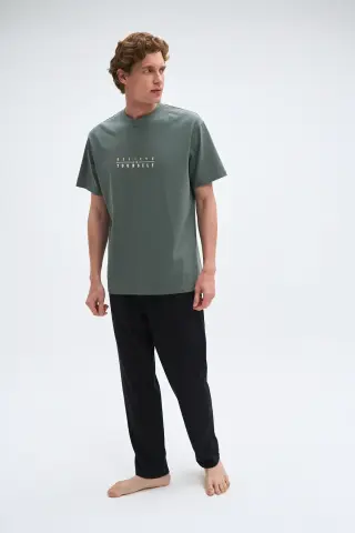 Pijadore 2065 (M-L-XL-XXL) Kısa Kollu Erkek Pijama Takım 4'lü