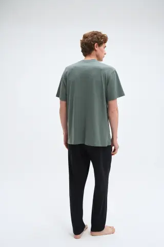 Pijadore 2065 (M-L-XL-XXL) Kısa Kollu Erkek Pijama Takım 4'lü