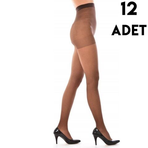 Penti 15 Den Maxi Battal Mat Süper İnce Külotlu Çorap 12'li