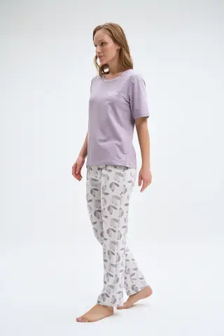 Pijadore 2055 (M-L-XL-XXL) Kısa Kollu Bayan Pijama Takım 4'lü