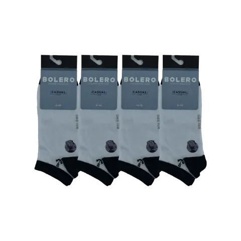 Bolero E-20-3 (41-45 NO) Dikişsiz Erkek Penye Patik Çorap 12'li