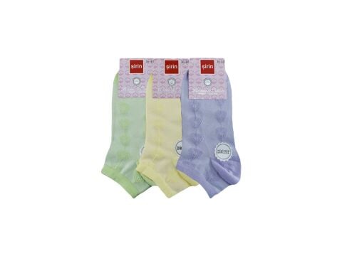 Şirin 4030-46 (36-40) Dikişsiz Bayan Penye Patik Çorap 12'li