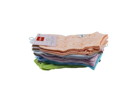 Şirin 4030-40 (36-40) Dikişsiz Bayan Penye Patik Çorap 12'li