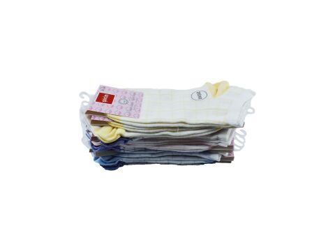 Şirin 4030-39 (36-40) Dikişsiz Bayan Penye Patik Çorap 12'li