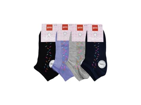Şirin 4030-37 (36-40) Dikişsiz Bayan Penye Patik Çorap 12'li