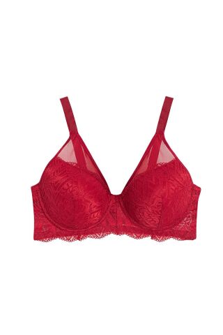 Cansoy 678 C Cup (85-90-95-100) Tül Dantel Balenli Desteksiz Bayan Sütyen 6'lı