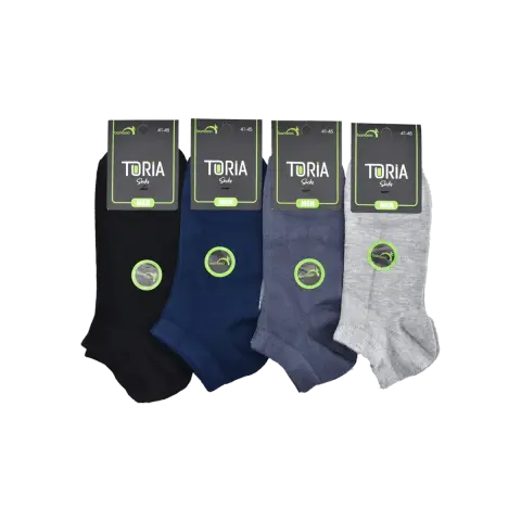 Toria E16 (41-45) Erkek Bambu Patik Çorap 12'li