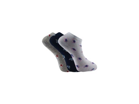 Şirin 4060-1 (36-40) Bayan Desenli Penye Patik Çorap 12'li