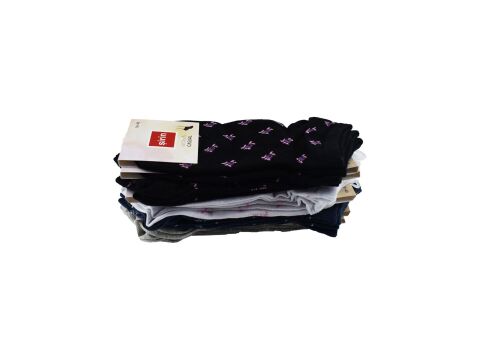 Şirin 4060-1 (36-40) Bayan Desenli Penye Patik Çorap 12'li
