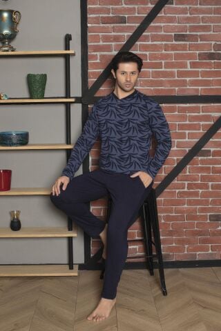 Tekten 6170 Erkek Uzun Kollu Pijama Takım 4'lü
