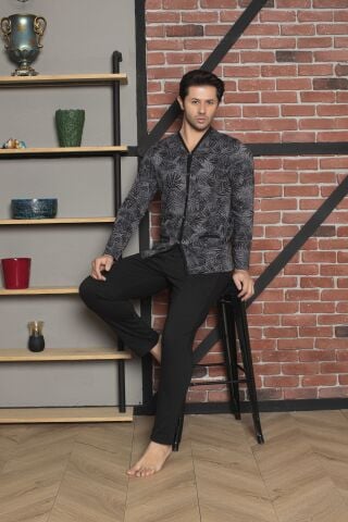 Tekten 6100 Erkek Uzun Kollu Pijama Takım 4'lü