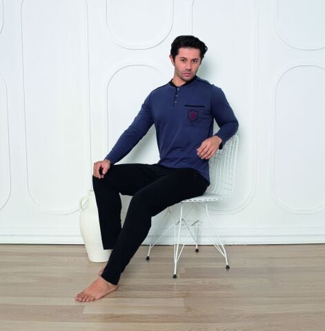 Tekten 6340 Erkek Uzun Kollu Pijama Takım 4'lü