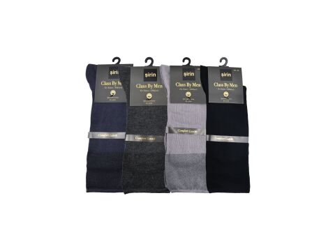Şirin 7700 (40-44) Ter Emici Lastiksiz Erkek Penye Çorap 12'li