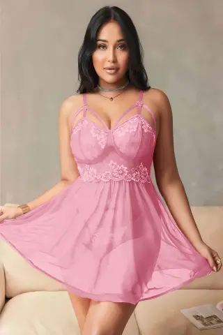 Visatin 13125 Büyük Beden Bayan Erotik Gecelik