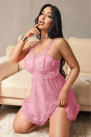 Visatin 13125 Büyük Beden Bayan Erotik Gecelik