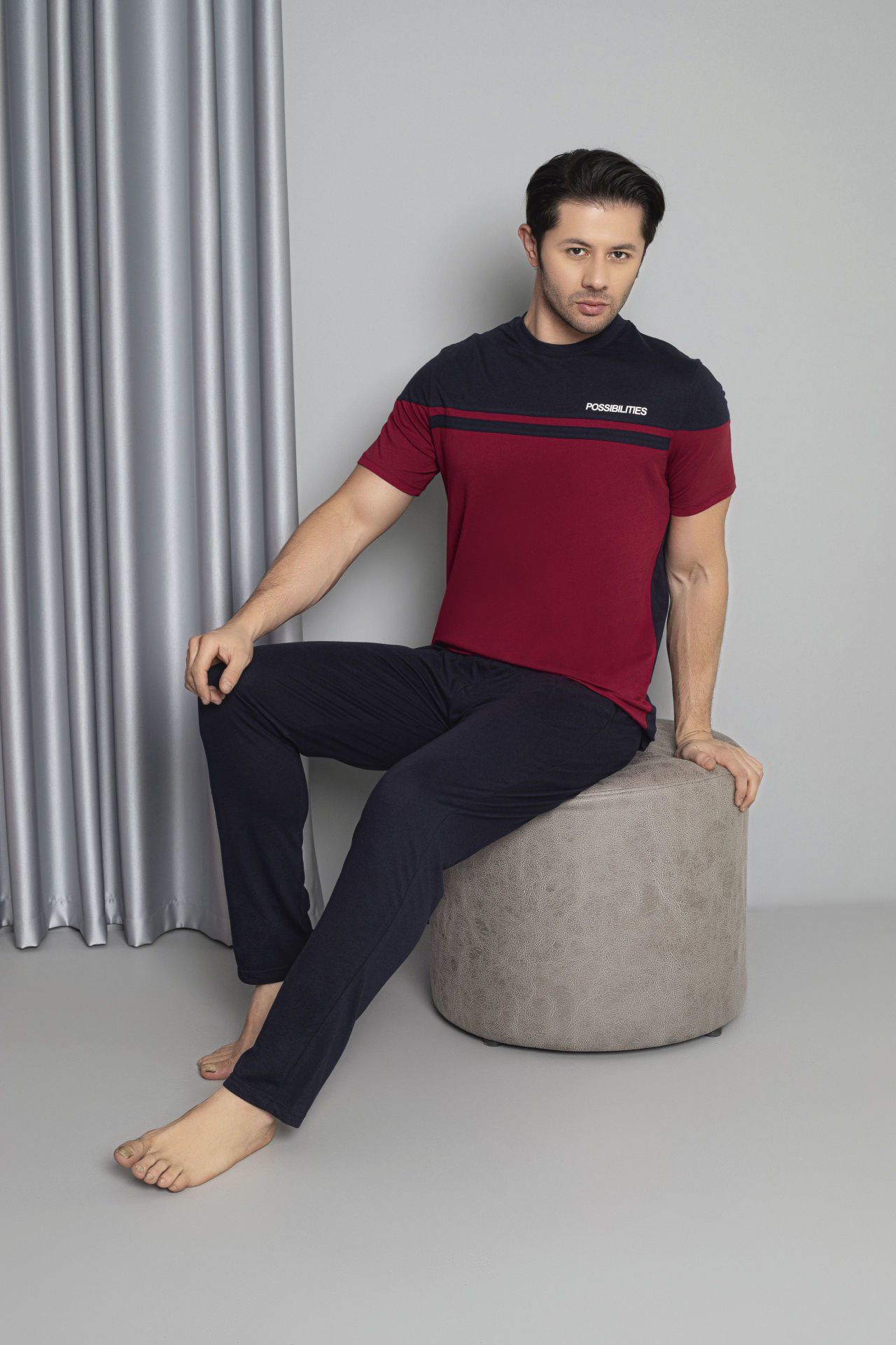 Tekten 5610 Erkek Kısa Kollu Pijama Takım 4'lü