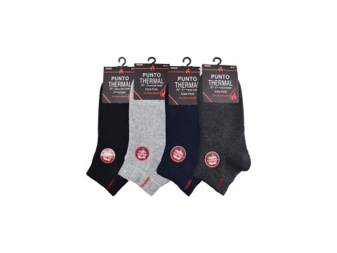 Punto 5145 (40-44) Dikişsiz Ter Emici Erkek Termal Patik 12'li