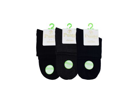 Punto 1670 (36-40) Yıkamalı Dikişsiz Ter Emici Bayan Bambu Konç Patik Çorap 12'li