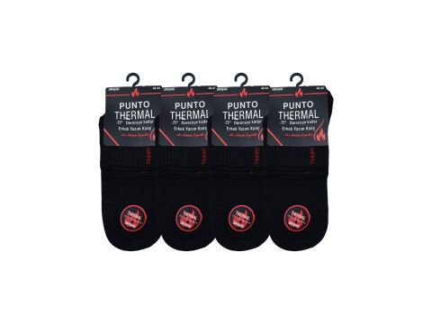 Punto 4126 (40-45) Dikişsiz Ter Emici Erkek Termal Yarım Konç Patik 12'li