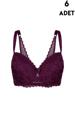 Aysemin 5146 C Cup Balenli Desteksiz Bayan Sütyen 6'lı