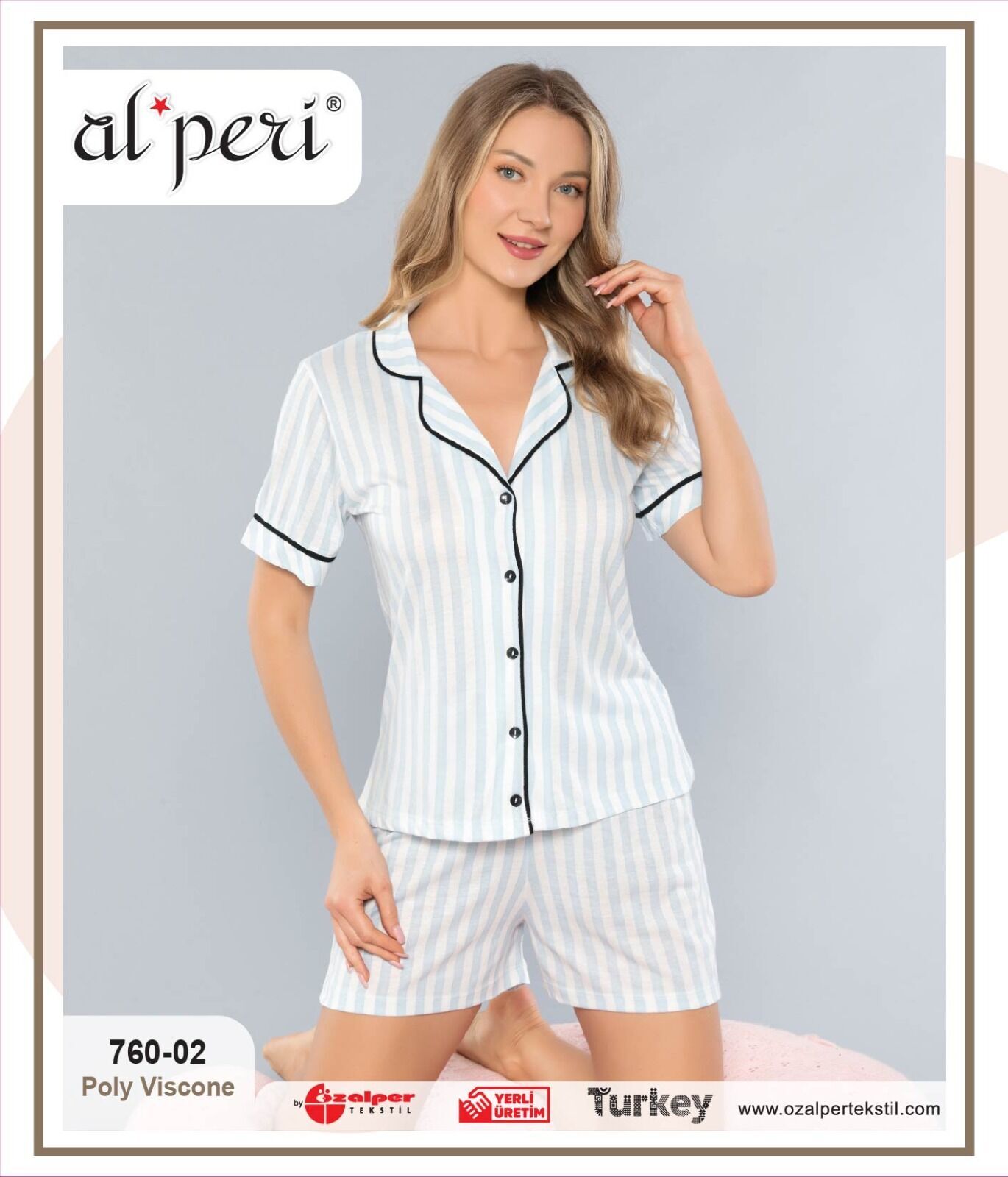 Alperi 760-02 (M-L-XL-XXL) Bayan Şortlu Takım 4'lü